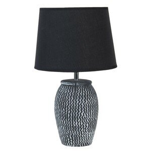 Šedo černá stolní lampa Lui s černým stínidlem - Ø 25*41 cm / E27 Clayre & Eef