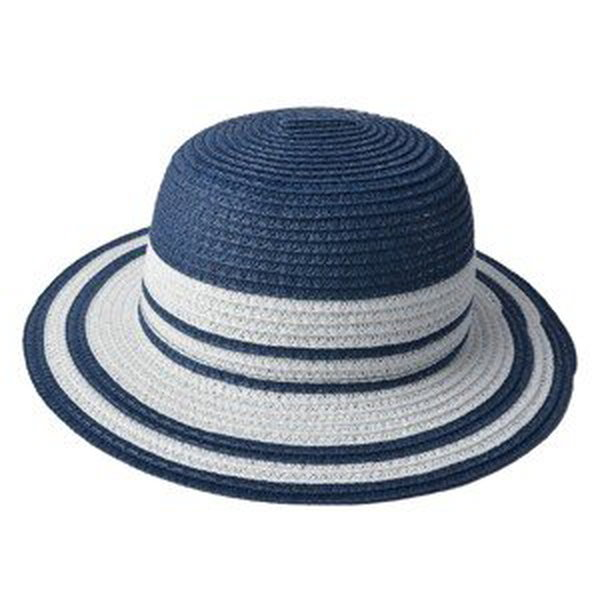 Bílo modrý proužkovaný dětský klobouk - 27 cm Clayre & Eef