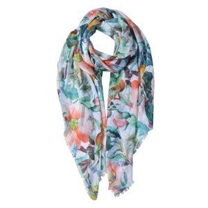 Barevný šátek s květinovým vzorem - 80*180 cm Clayre & Eef