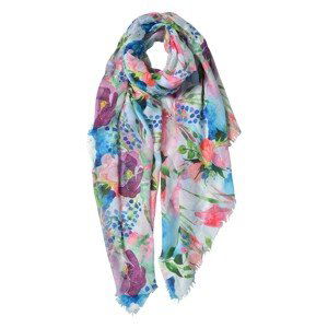 Různobarevný šátek s květinovým vzorem - 80*180 cm Clayre & Eef