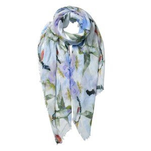 Barevný šátek s kolibříkem - 80*180 cm Clayre & Eef