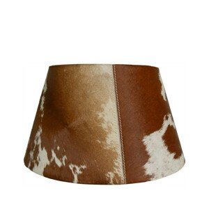 Stínidlo na lampu z hovězí kůže - hnědo bílá - 20*30* h 18,5cm Mars & More