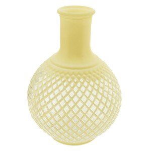 Žlutá váza s patinou Agnesse - Ø 13*18 cm Clayre & Eef