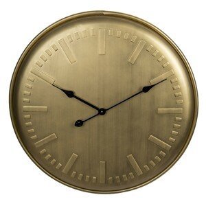 Zlaté kovové nástěnné hodiny Audra - Ø 62*3 cm Clayre & Eef