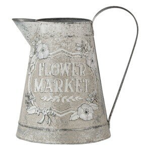 Dekorativní béžový džbán Flower market s patinou - 17*17*23 cm Clayre & Eef
