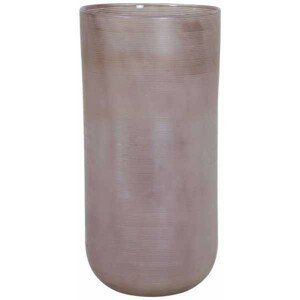 Skleněná proužkovaná růžová váza Tallegna - Ø 20*42 cm Light & Living