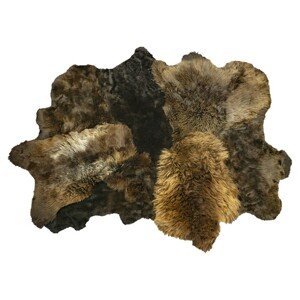 Velký chlupatý koberec z ovčích kůží mix barev Melange - 150*200*5cm Mars & More