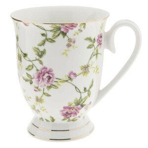 Porcelánový hrnek s květy Bouton de Rose -  11*8*10 cm Clayre & Eef