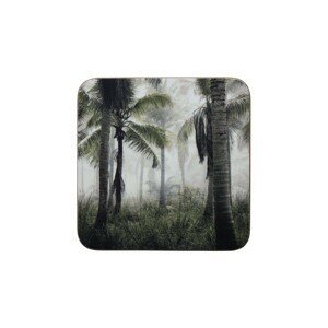 6k pevné korkové podtácky s palmami  Jungle in Fog - 10*10*0,4cm Mars & More
