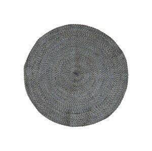 Černý kulatý jutový koberec - Ø120 cm Chic Antique