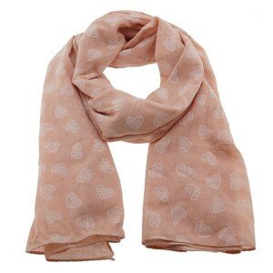 Růžový šátek se srdíčky - 70*180 cm Juleeze