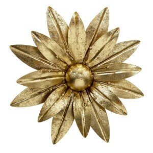 Zlatá kovová nástěnná dekorace květina Bronie - Ø 47*7 cm Clayre & Eef
