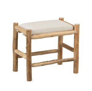 Přírodní dřevěná stolička se sedákem Vaness - 50*36*44 cm J-Line by Jolipa
