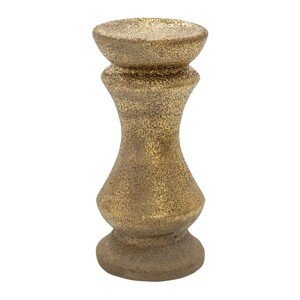 Zlatý keramický svícen s patinou Skuyler - Ø 11*24 cm Clayre & Eef