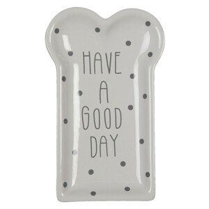 Keramický talíř Good day - 10*17*2 cm Clayre & Eef