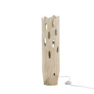 Stolní dřevěná lampa Paulownia Holes 1 -  Ø 18 * 69cm J-Line by Jolipa