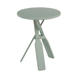 Mintový dřevěný odkládací stolek s pádly Paddles sleva - Ø 45*56cm J-Line by Jolipa