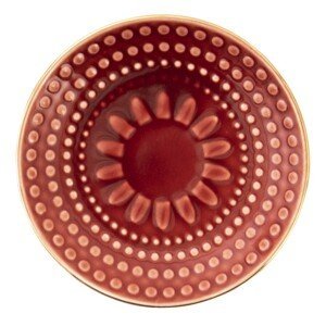 Malý červený snidaňový talířek Breakfast - Ø 13*2 cm Clayre & Eef