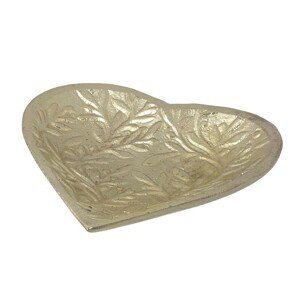 Zlatá kovová mistička mistička ve tvaru srdce Fancy Heart - 11*11*1,5 cm Clayre & Eef