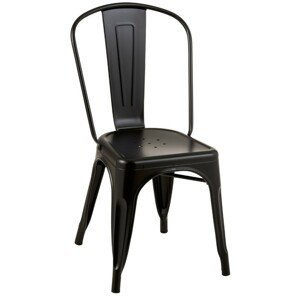 Černá kovová židle  Bistro - 51*45*85cm J-Line by Jolipa