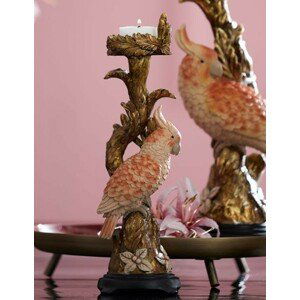 Zlatý antik svícen s papoučkem Parrot antique - 9*8*28 cm Light & Living