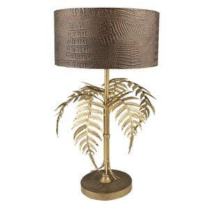 Bronzová antik stolní lampa s listy Tio - Ø 30*53 cm E27/max 1*40W Clayre & Eef