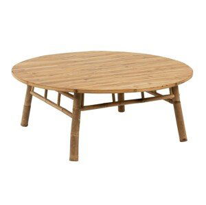 Přírodní bambusový kulatý konferenční stůl Bamboo Pliable - Ø 120*46cm J-Line by Jolipa