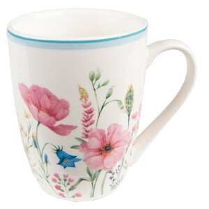 Barevný porcelánový hrneček s květy Meadow - 12*8*10 cm / 356 ml Clayre & Eef
