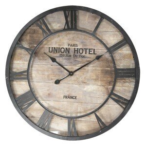 Nástěnné hodiny Paris Union Hotel - Ø 68*6 cm Clayre & Eef