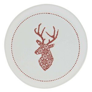 Keramický dezertní talíř s jelenem - Ø 17*2 cm