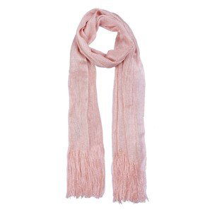 Růžový šátek se stříbrnou nití - 50*170 cm