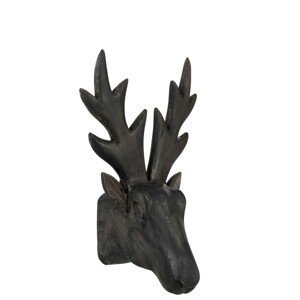 Nástěnná dřevěná dekorace hlava jelena - 28*21*40 cm