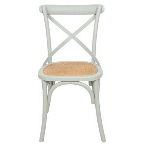 Modrá dřevěná židle s patinou Retro- 46*42*87 cm