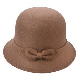 Hnědý zimní klobouk s mašlí - Ø 25 cm Clayre & Eef