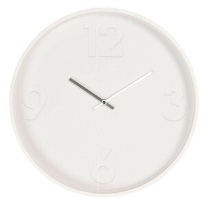 Bílé nástěnné hodiny s patinou - Ø 40*6 cm / 1*AA