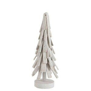 Bílý dřevěný vánoční stromek - Ø 18*51 cm