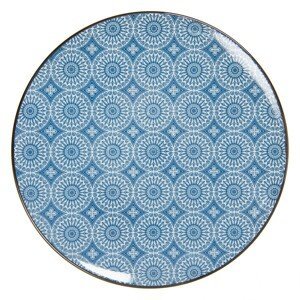 Jídelní talíř s modrým květinovým ornamentem BlueSnow - Ø  26 cm