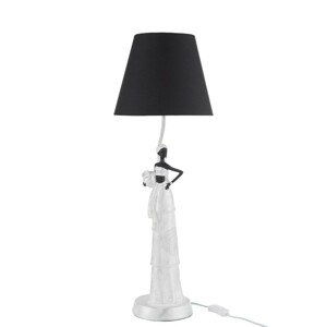 Stolní lampa s textilním stínidlem African Woman – Ø 25,5*71,5 cm J-Line by Jolipa