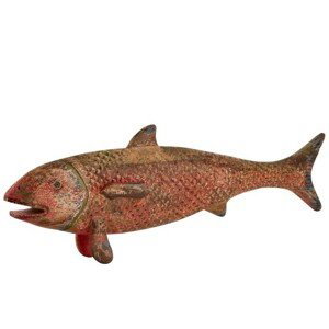 Barevná dřevěná veliká ryba Fish Sphere - 121*13*40,5 cm