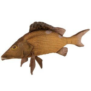 Hnědý polštář ryba Fish Paul - 93*28*40 cm