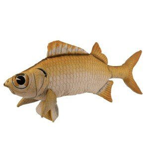 Hnědý polštář ve tvaru ryby Fish Jeff - 93*28*40 cm