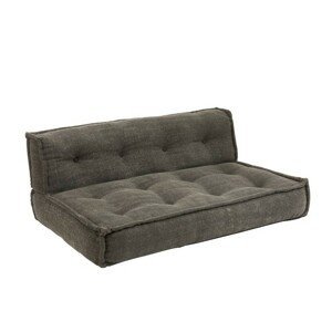 Tmavě šedý sedák se zádovou opěrkou na paletový nábytek - 124*84*50 cm