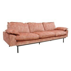 Růžová 4-místná pohovka Vintage pink- 245*83*95 cm HKLIVING