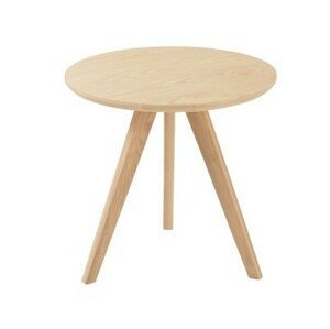 Přírodní dřevěný odkládací stolek Scandinavian - Ø 50*49cm