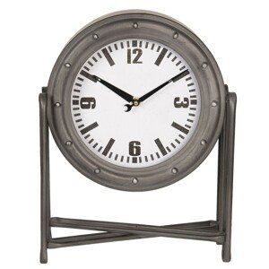 Stolní kovové hodiny v industriálním stylu - 28*12*36 cm Clayre & Eef