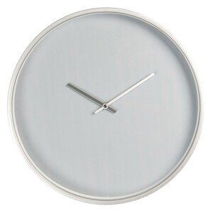 Minimalistické šedé nástěnné hodiny - Ø 40*6 cm / 1*AA Clayre & Eef