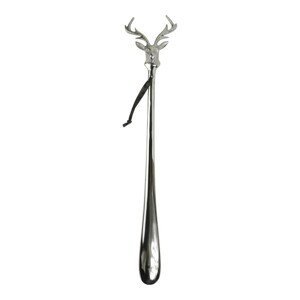 Stříbrné kovové obouvadlo s jelenem - 11*6*56cm