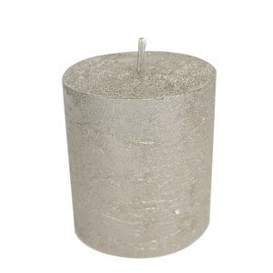 Metalická svíčka Champagne - Ø 10*15cm