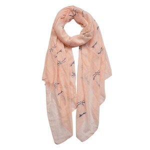 Růžovo oranžový šátek s palmami - 70*180 cm Clayre & Eef