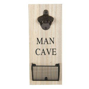 Nástěnný otvírák na láhve Man Cave - 12*5*30 cm